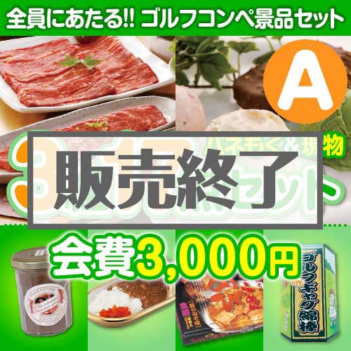 ＜販売終了＞【ゴルフコンペ賞品17点セット】3組12名様：会費3,000円（全員に当たる！）Aコース