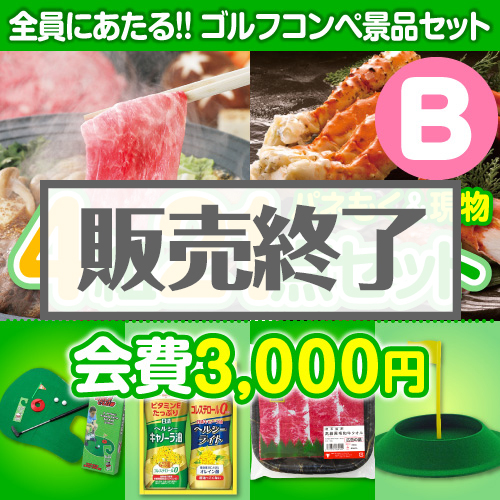 ＜販売終了＞【ゴルフコンペ賞品21点セット】4組16名様：会費3,000円（全員に当たる！）Bコース