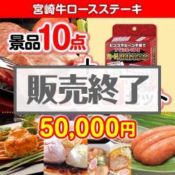 ＜販売終了＞【ビンゴゲーム付き】宮崎牛ロースステーキ10点セット