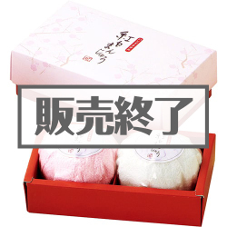 ＜販売終了＞紅白まんじゅうタオル（2枚セット）【現物】