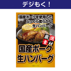【デジもく！】国産ポーク生ハンバーグ（パネル・目録無し）