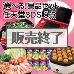＜販売終了＞＜内容が選べる景品5点セット＞/ntd3ds-a3 目玉：任天堂3DS[送料無料・全品目録パネル付・当日出荷可]