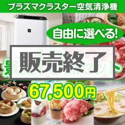 ＜販売終了＞＜内容が選べる景品10点セット＞/srp-air-a3 目玉：SHARPプラズマクラスター空気清浄機[送料無料・全品目録パネル付・当日出荷可]