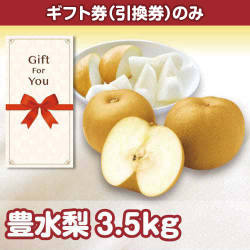 ＜季節限定＞【ギフト券】豊水梨3.5kg（目録のみ）　※販売期間：3/24 10時～7/31 10時