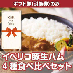 【ギフト券】イベリコ豚極カレー 4食セット（目録のみ）