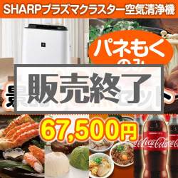 ＜販売終了＞【楽々まとめ買い景品セット：当選者10名様向け】SHARPプラズマクラスター空気清浄機 10点セット [送料無料・全品目録パネル付・当日出荷可]