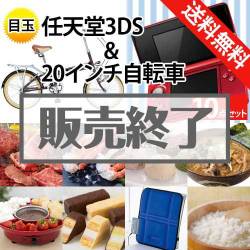 ＜販売終了＞【楽々まとめ買い景品セット：当選者10名様向け】任天堂3DS＆20インチ自転車 10点セット[送料無料・全品目録パネル付・当日出荷可]