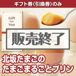 ＜販売終了＞【ギフト券】北坂たまごのたまごまるごとプリン[当日出荷可]