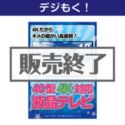 ＜販売終了＞【デジもく！】40型4K液晶テレビ（パネル・目録無し）