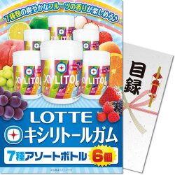 ＜販売終了＞【パネもく！】ロッテ　キシリトールガム　7種アソートボトル6個（A4パネル付）