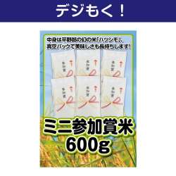 ＜販売終了＞【デジもく！】ミニ参加賞米600g（100g×6個）（パネル・目録無し）