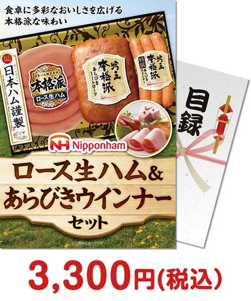 【パネもく！】ニッポンハム ロース生ハム＆あらびきウインナーセット
