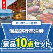 【楽々まとめ買い景品セット】QUOカード付き！温泉旅行宿泊券10点セット（パネもく！5点・QUOカード5点）