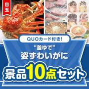 【楽々まとめ買い景品セット】QUOカード付き！“釜ゆで”姿ずわいがに10点セット（パネもく！5点・QUOカード5点）