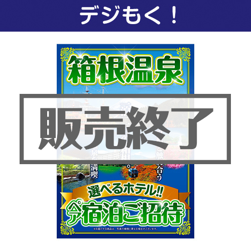 ＜販売終了＞【デジもく！】選べる箱根温泉一泊宿泊2名様ご招待（パネル・目録無し）