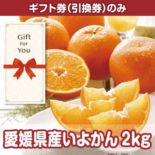＜2026年9月入荷予定＞＜季節限定＞【ギフト券】愛媛県産 いよかん2kg（目録のみ）　※販売期間：9/1 10時～12/26 10時