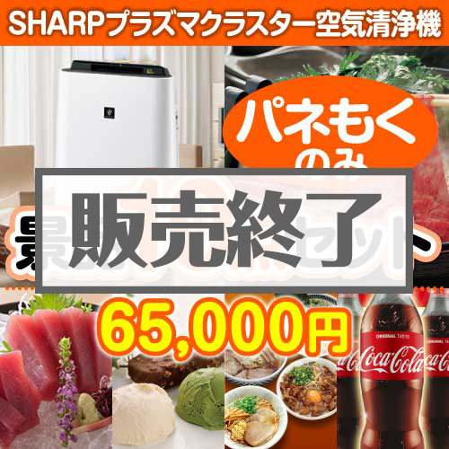 ＜販売終了＞【楽々まとめ買い景品セット：当選者10名様向け】SHARPプラズマクラスター空気清浄機 10点セット