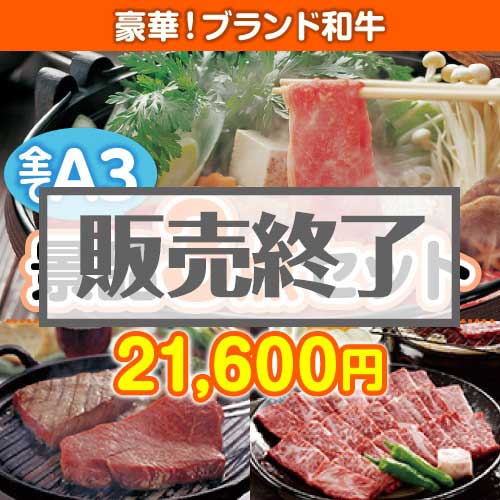 ＜販売終了＞【楽々まとめ買い景品セット：当選者3名様向け】ブランド和牛 3点セット