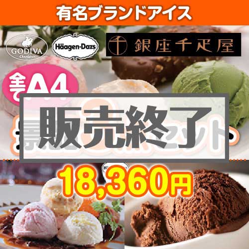 ＜販売終了＞【楽々まとめ買い景品セット：当選者3名様向け】豪華！有名ブランドアイス 3点セット [送料無料・全品目録パネル付・当日出荷可]