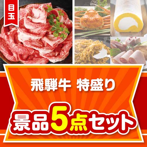 【楽々まとめ買い景品セット】飛騨牛特盛り5点セット