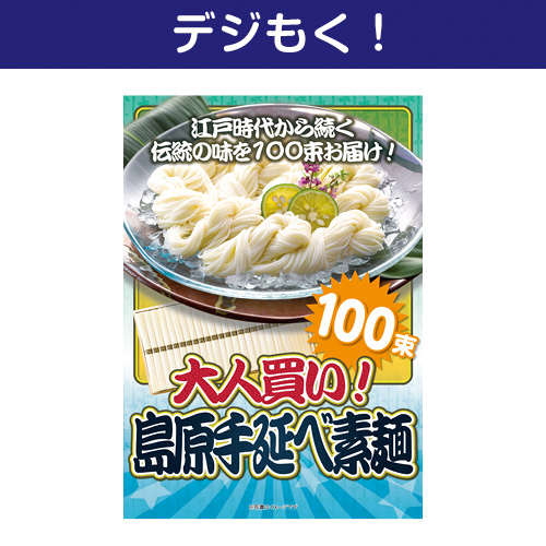 【デジもく！】大人買い！島原 手延べ素麺（100束）（パネル・目録無し）