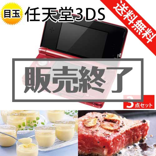 ＜販売終了＞【楽々まとめ買い景品セット：当選者3名様向け】任天堂3DS 3点セット[送料無料・全品目録パネル付・当日出荷可]