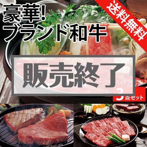 ＜販売終了＞【楽々まとめ買い景品セット：当選者3名様向け】豪華！ブランド和牛3点セット