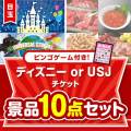 【ビンゴゲーム付き】ディズニー or USJペアチケット10点セット