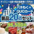 【楽々まとめ買い景品セット：当選者20名様向け】ディズニーチケット＆叙々苑 20点セット（QUOカード500円10枚含む）