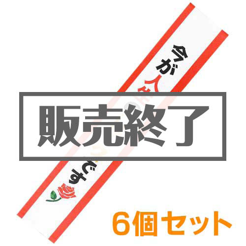 ＜販売終了＞たすき（今が人生のピークです）6個セット【現物】