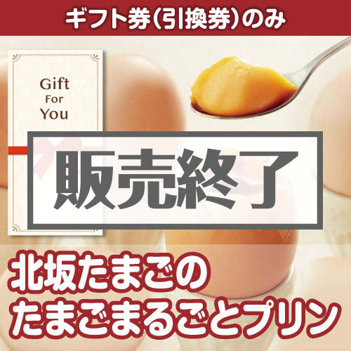 ＜販売終了＞【ギフト券】北坂たまごのたまごまるごとプリン[当日出荷可]