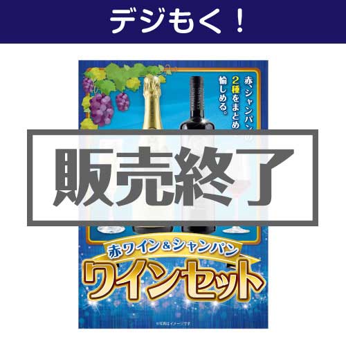 ＜販売終了＞【デジもく！】赤ワイン＆シャンパン ワインセット（パネル・目録無し）