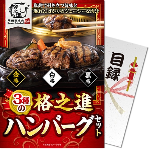 【パネもく！】格之進 3種のハンバーグセット