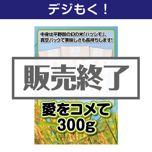 ＜販売終了＞【デジもく！】愛をコメて300g（100g×3個）（パネル・目録無し）