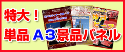 A3サイズの景品パネル＆目録