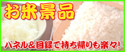 コシヒカリの景品パネル＆目録