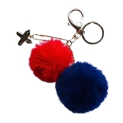 慶應ポンポンキーホルダー