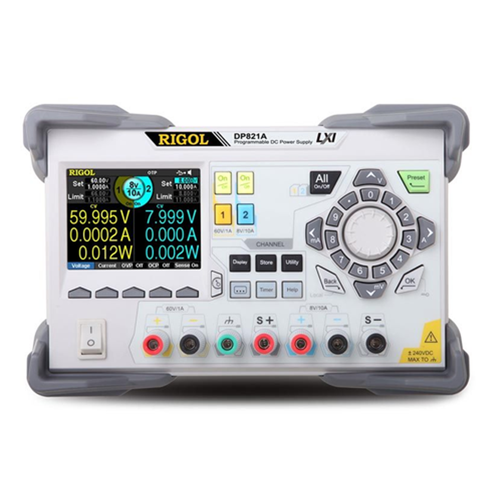 プログラマブル電源 RIGOL プログラマブル直流電源 140W 2ch 60V/1A || 8V/10A (高