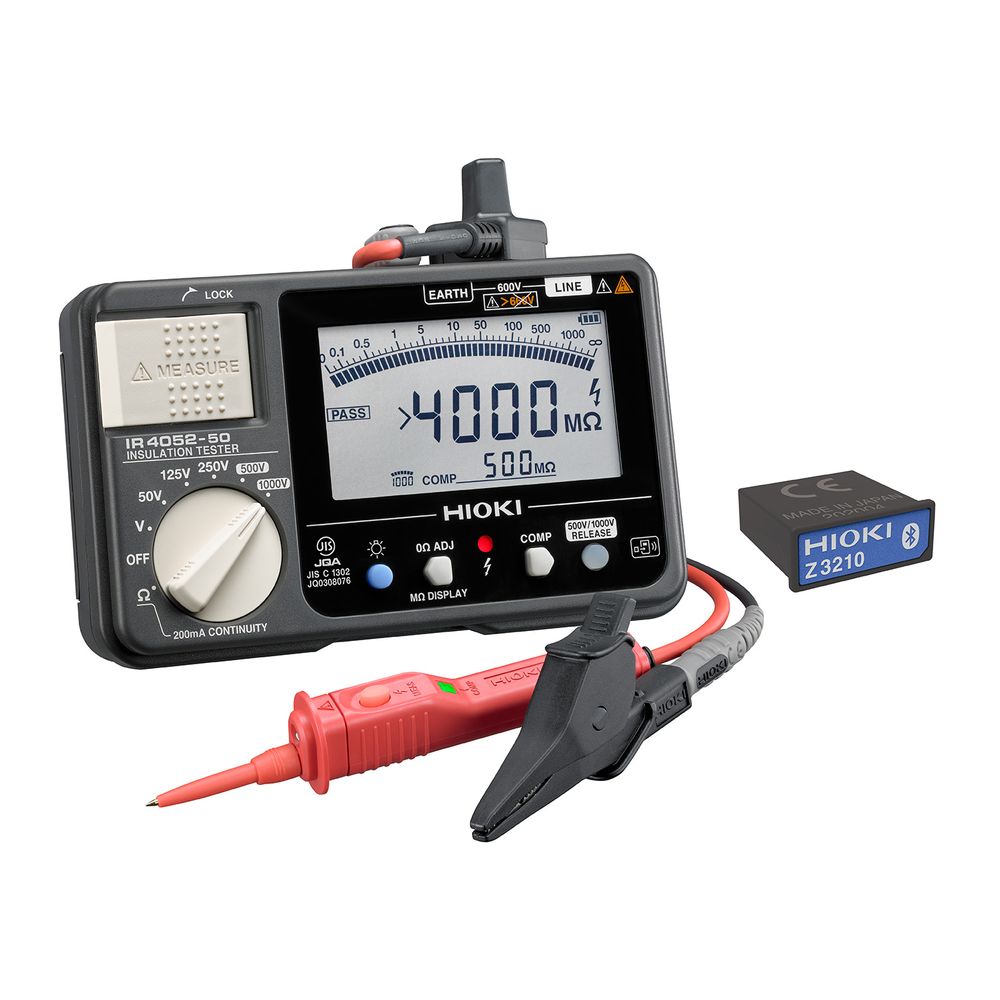 HIOKI 絶縁抵抗計 IR4052-51 + ワイヤレスアダプタ Z3210 セット IR4052-91