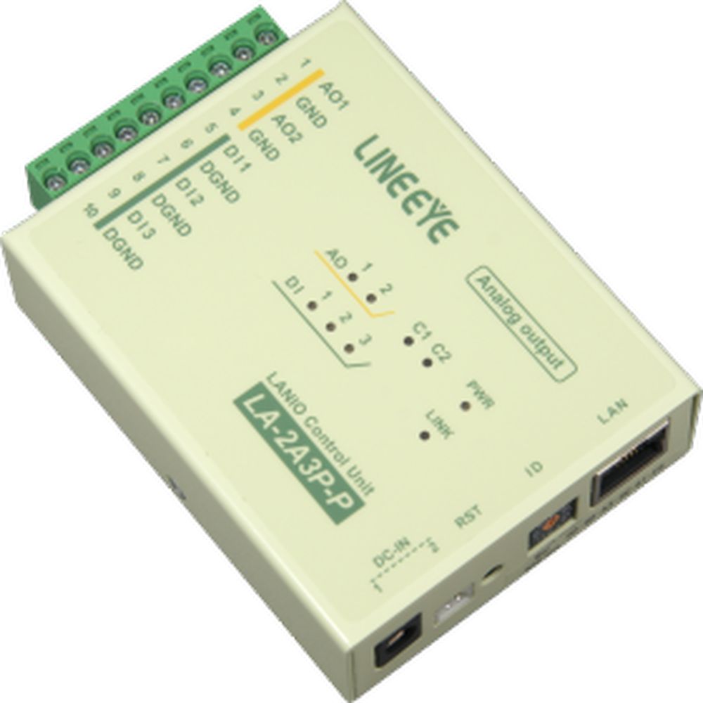 ラインアイ LAN接続型IOユニット (2出力3入力) LA-2A3P-P