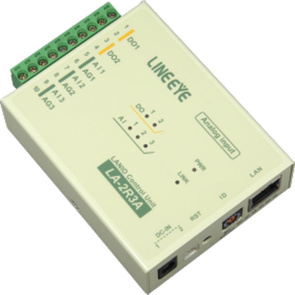 ラインアイ LAN接続型IOユニット (2出力3入力) LA-2R3A(V2)