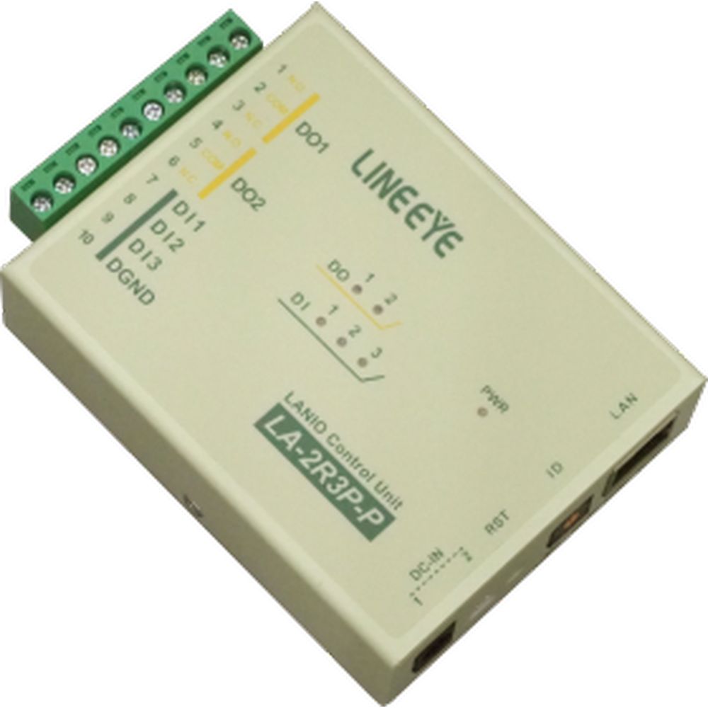 ラインアイ LAN接続型デジタルIOユニット 微小負荷電流対応モデル LA-2R3P-PL(G)