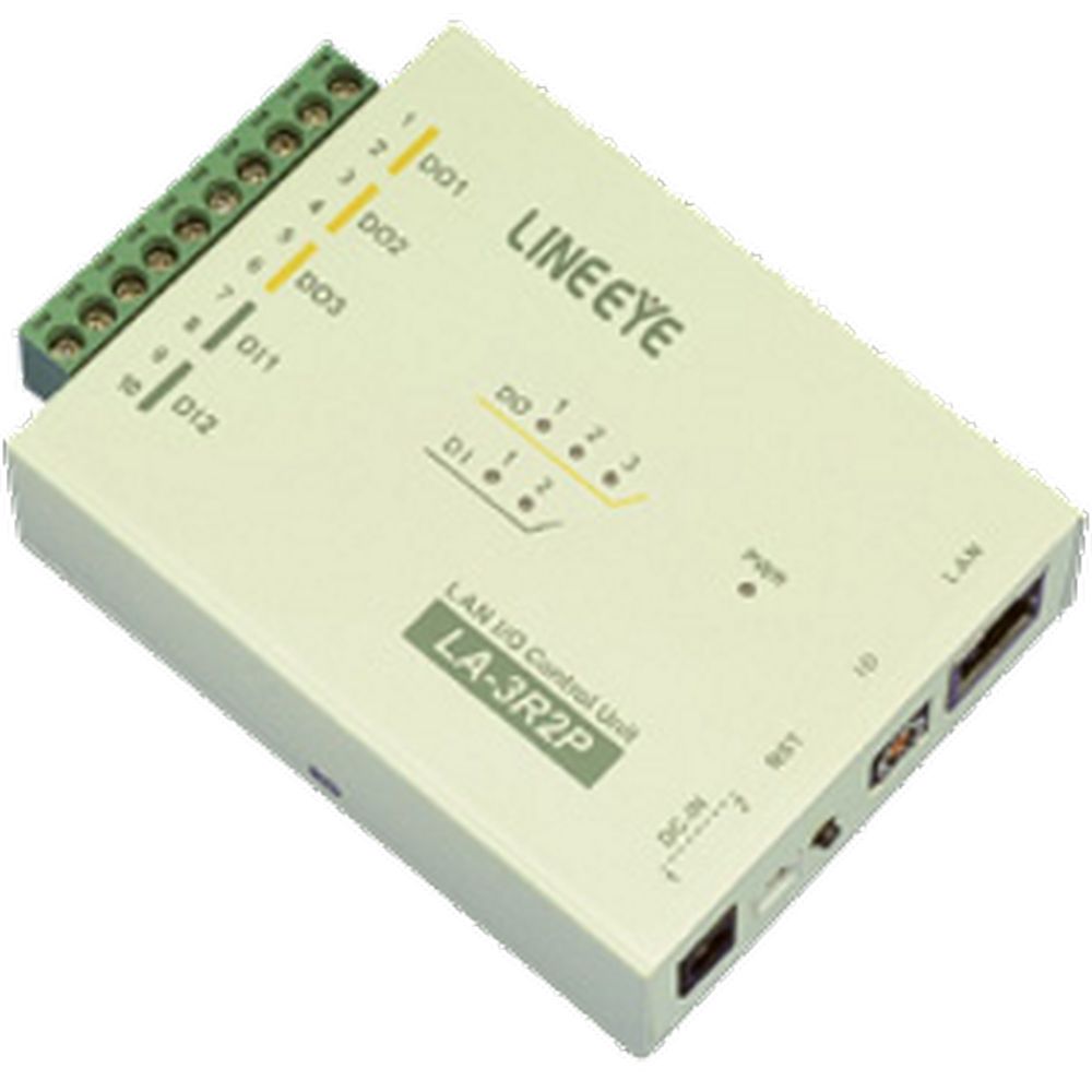 ラインアイ LAN接続型デジタルIOユニット (3出力2入力) LA-3R2P