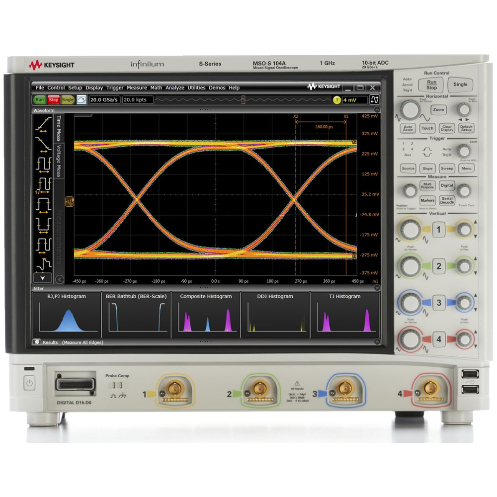 【お問合せ商品】Keysight  高解像度オシロスコープ:1 GHz,4アナログ&16デジタルch MSOS104A