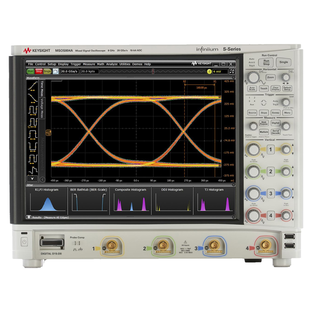 【お問合せ商品】Keysight  高解像度オシロスコープ:8 GHz,4アナログ&16デジタルch MSOS804A
