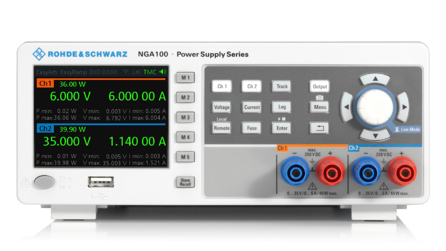 【お問合せ商品】R&S(R) 直流電源 2チャネル 80W 2 x 35V / 6A NGA102