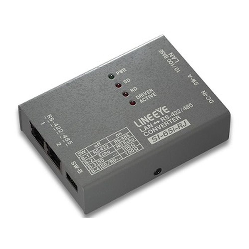 ラインアイ LAN⇔RS-422/485変換器 高耐圧絶縁タイプ SI-65i-RJ