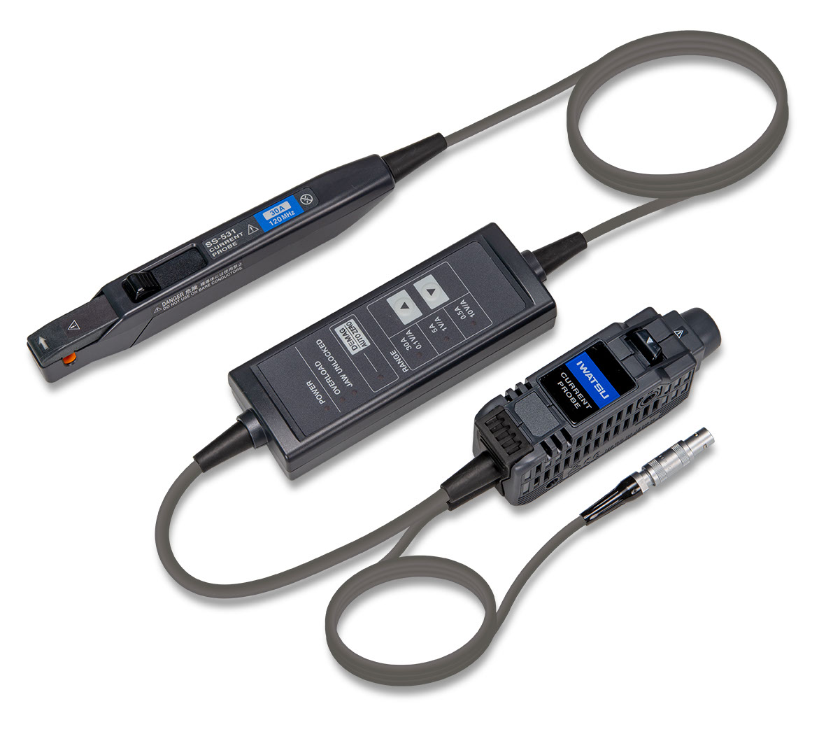 岩崎通信機 電流プローブ 30A、5A、0.5A レンジ搭載モデル DC~ 50MHz SS-530