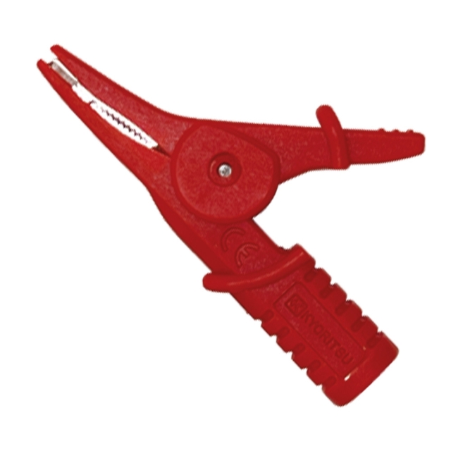 共立電気計器 安全ワニグチクリップ 赤 7314-RED