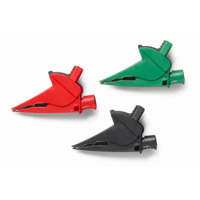 FLUKE CAT III 1500V SureGrip? ワニ口クリップ（赤/黒/緑） AC385-RGB